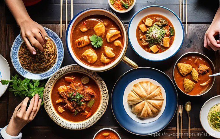 다양한 국가의 문화 - A vibrant, high-angle shot of a diverse group of people, including individuals with Slavic features,...